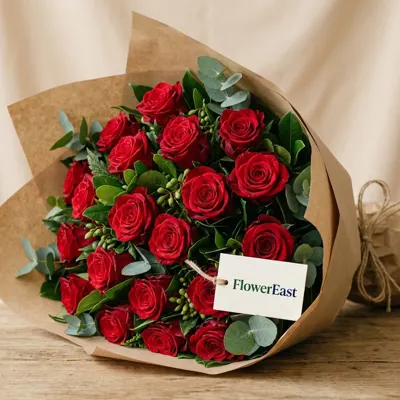 Strauß aus roten Rosen
