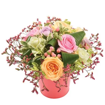 Mixed Roses and Seasonal Flower Arrangement