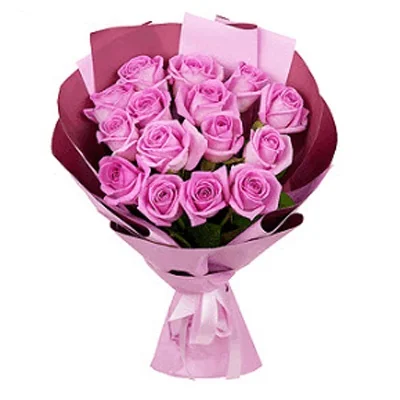15 Pembe Gül Buketi